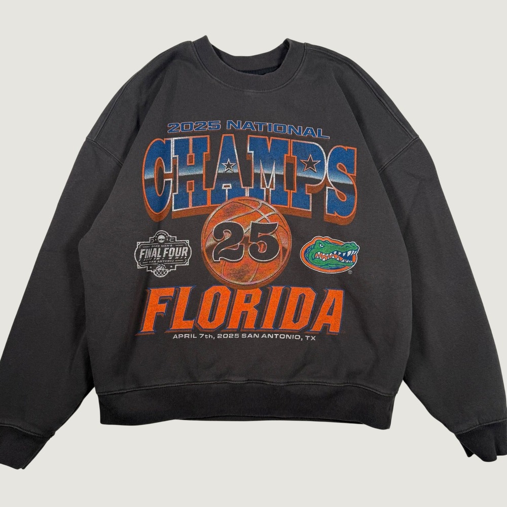 Hollister Florida Gators 2025 National Champs Boxy Sweatshirt Black Mens Large